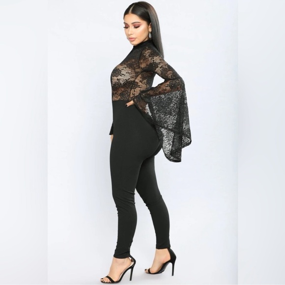 NWT FAME MONSTER LACE JUMPSUIT BLACK SIZE 3X - Picture 11 of 13